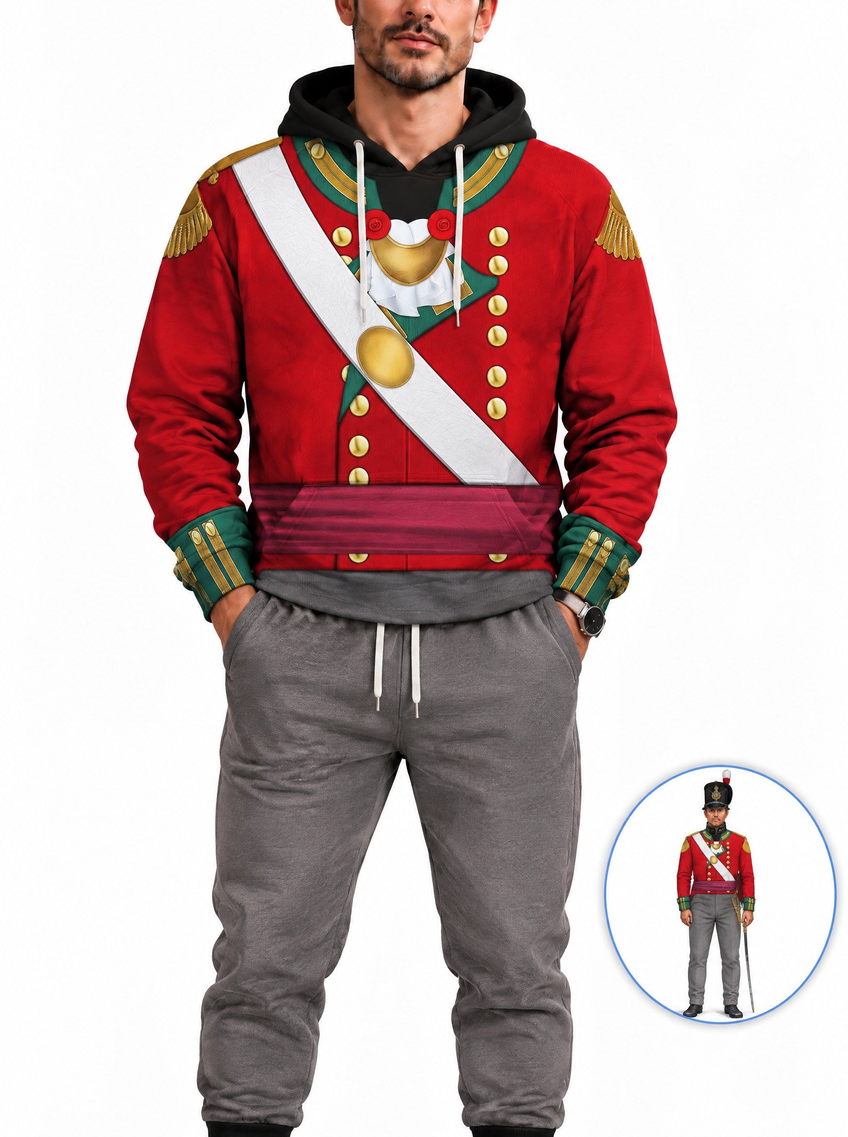 homecostumes hb 69th foot south lincolnshire officer centre company campaign dress 1812 1815 uniform all over print hoodie sweatshirt t shirt tracksuit cshbc029 costumes cosplay