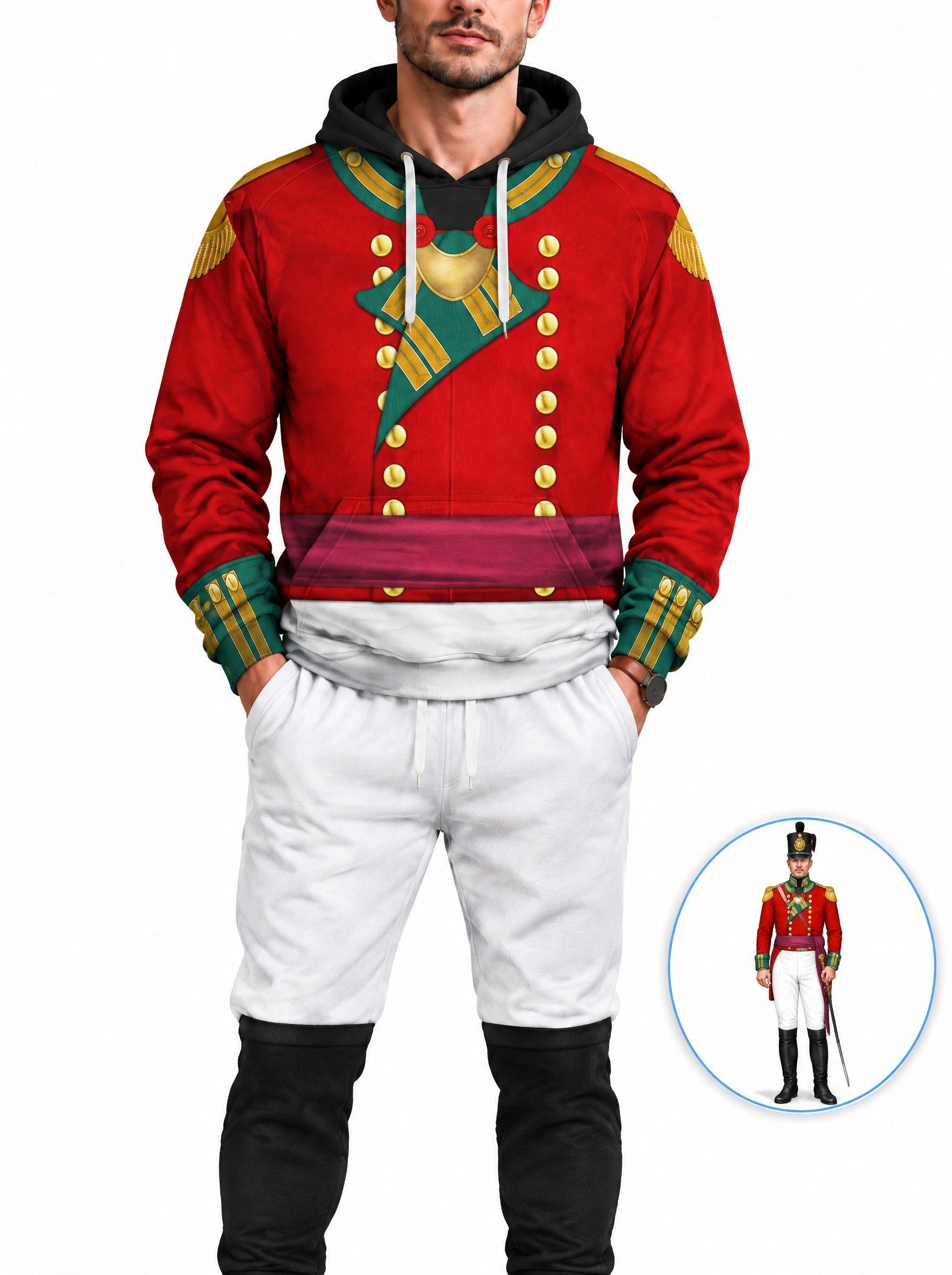 homecostumes hb 69th foot south lincolnshire officer flank company 1812 1815 uniform all over print hoodie sweatshirt t shirt tracksuit cshbc030 costumes cosplay