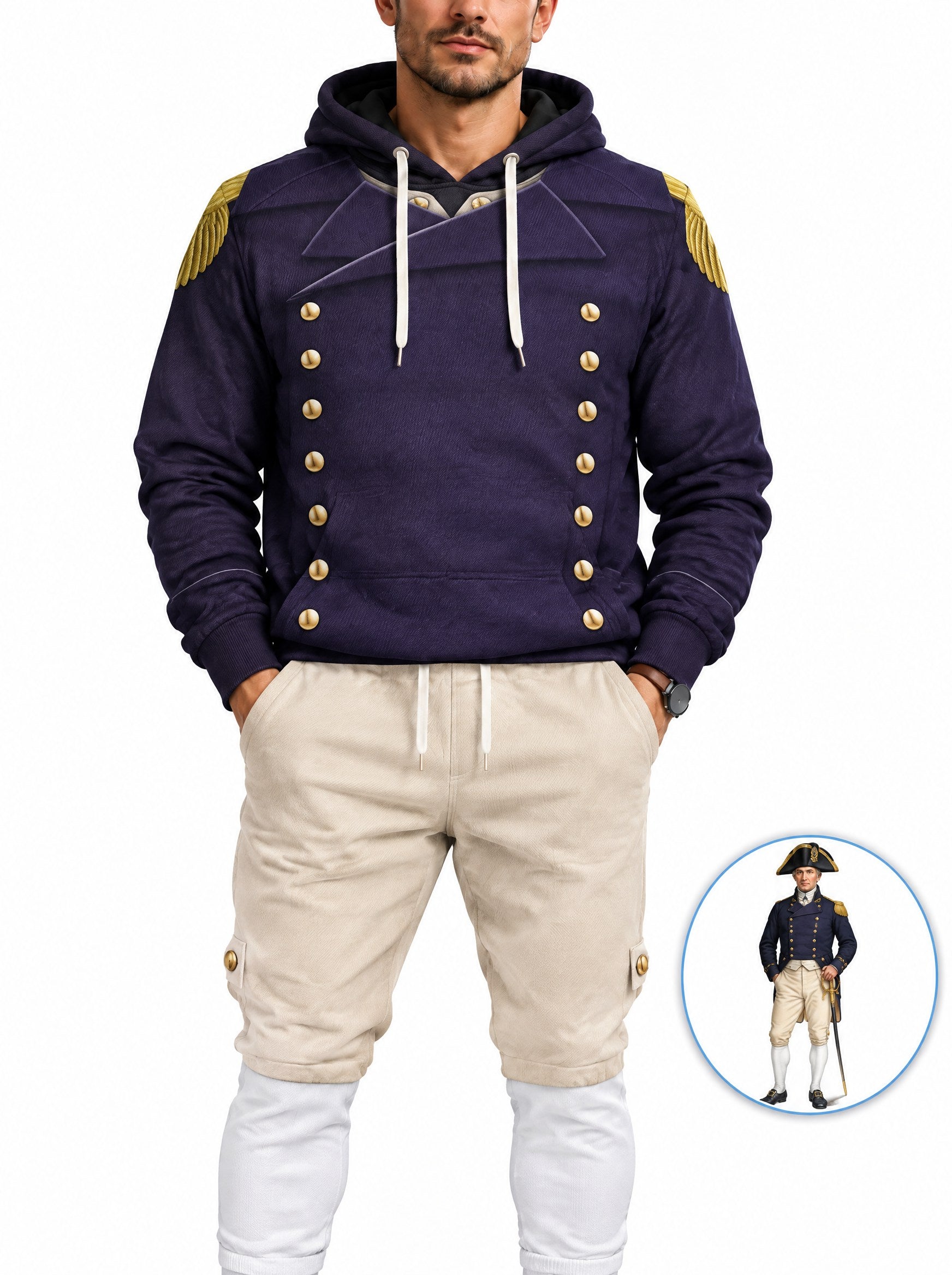 homecostumes hb royal navy captain 1806 uniform all over print hoodie sweatshirt t shirt tracksuit cshbc038 costumes cosplay