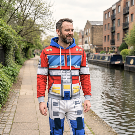 Review by Kaitlyn E. Harris - TFM Optimus Prime Costume Cosplay Hoodie Tracksuit CSTRF003