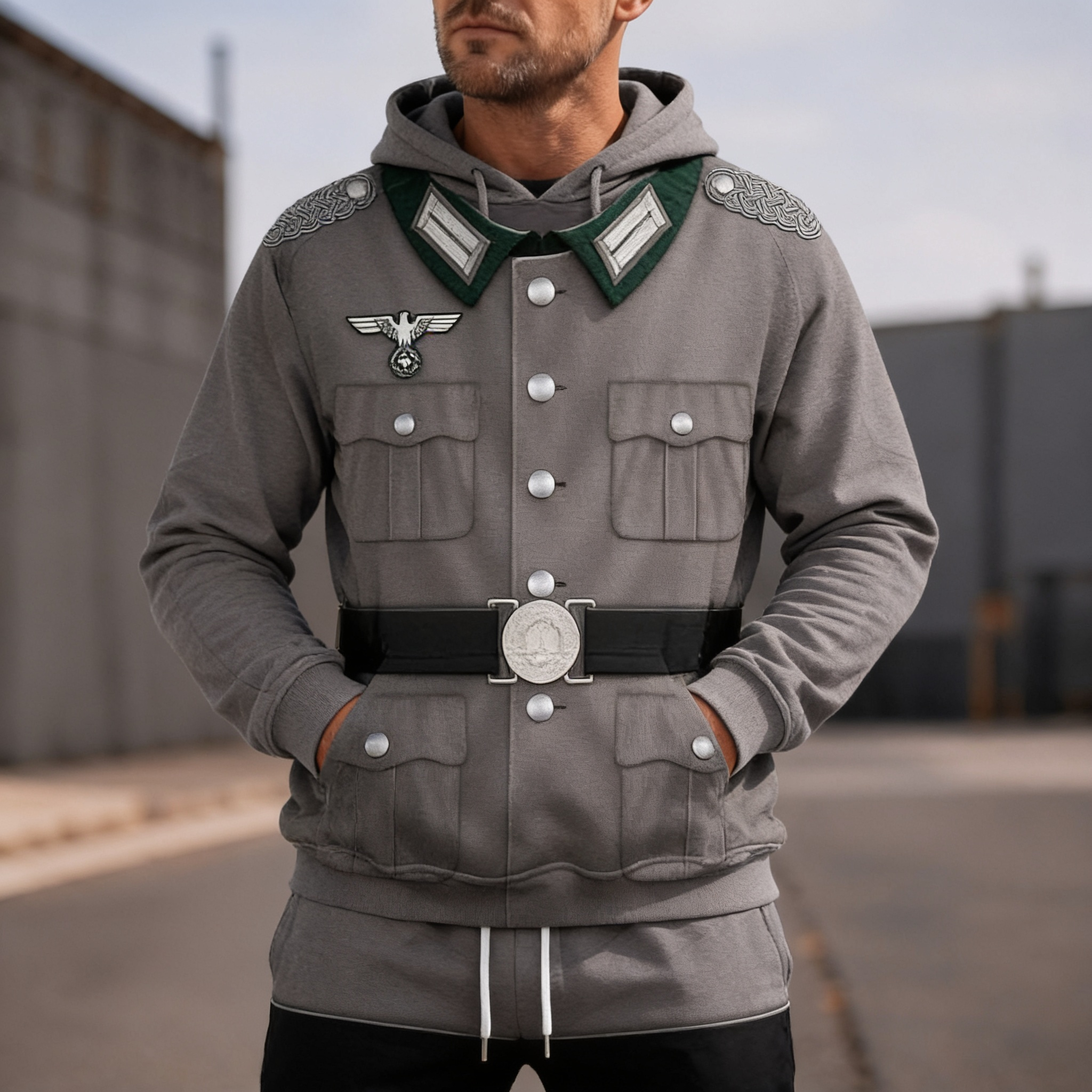 2HG_M40_Tunic_German_Army_Heer_World_War_II_Costume_Hoodie_Sweatshirt_T Shirt_Tracksuit_CSHGC009