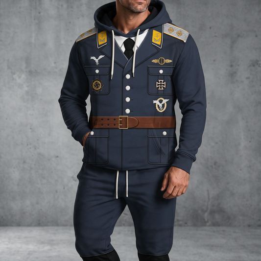 HG_Service_Uniform_Of_A_German_Air_Force_Luftwaffe_Captain_WW2_Costume_Hoodie_Sweatshirt_T Shirt_Tracksuit_CSHGC062