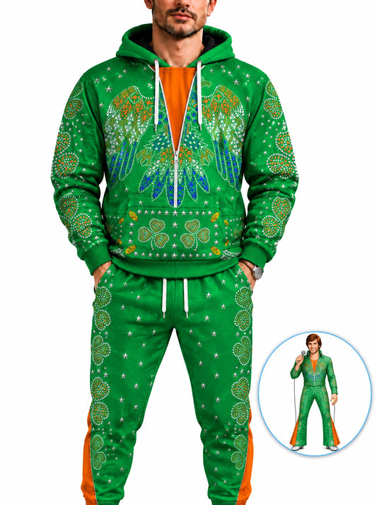 homecostumes celebrating the king the king singer costume green fandom hoodie sweatshirt sweatpants costumes cosplay