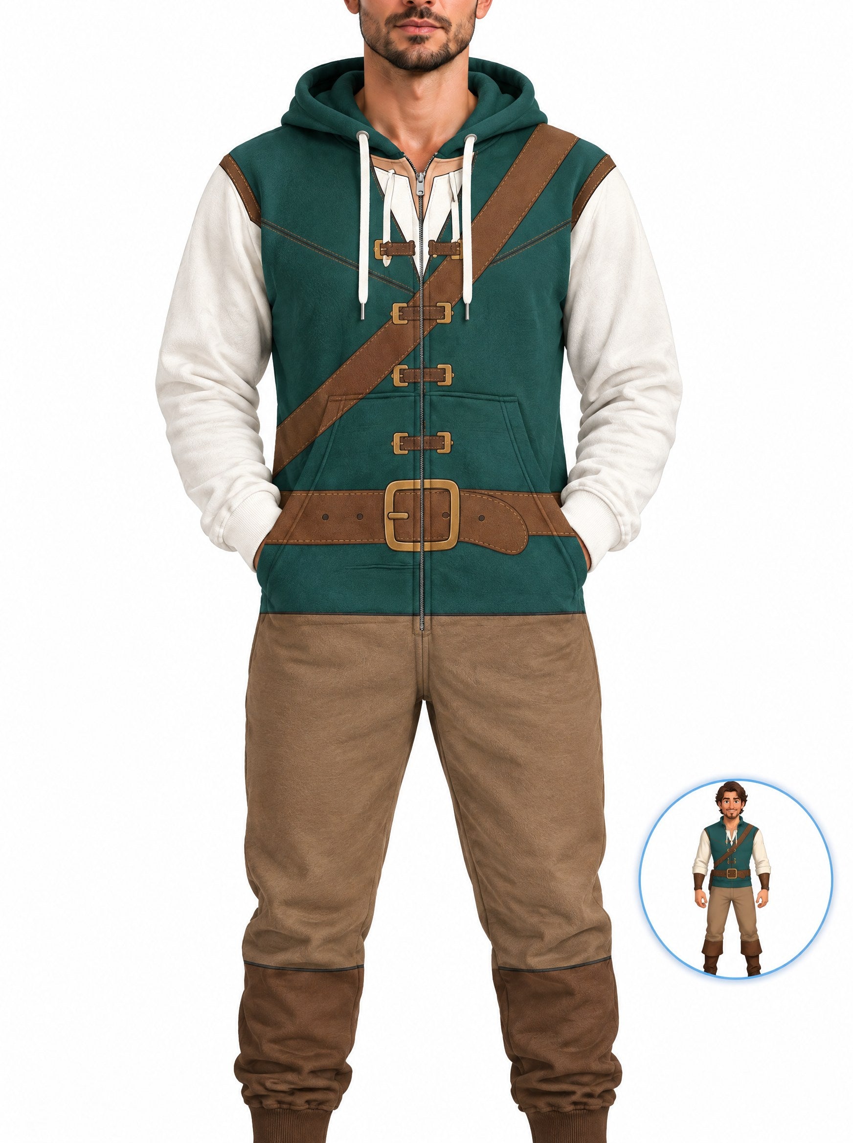 homecostumes charming rogue satchel crown outlaw halloween one piece onesie costumes cosplay