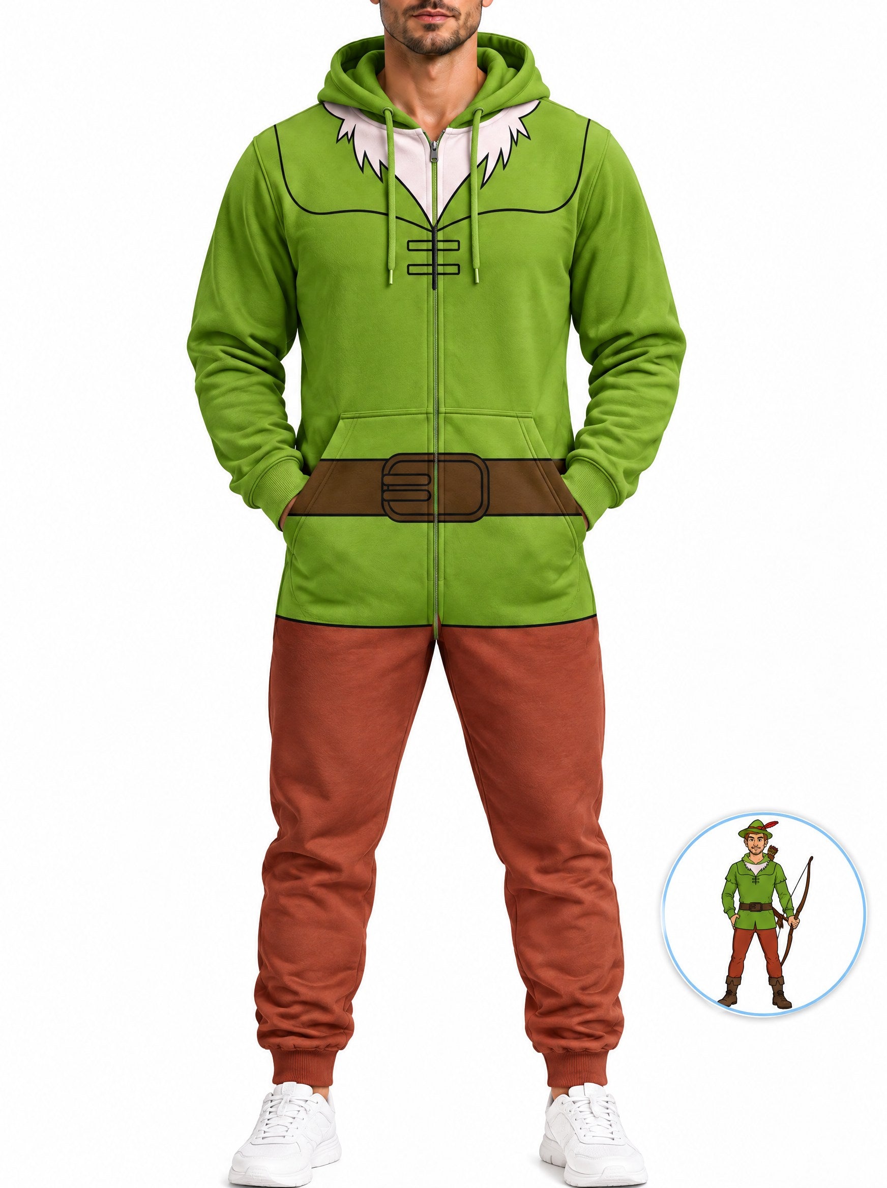 homecostumes forest archer outlaw costume one piece onesie costumes cosplay
