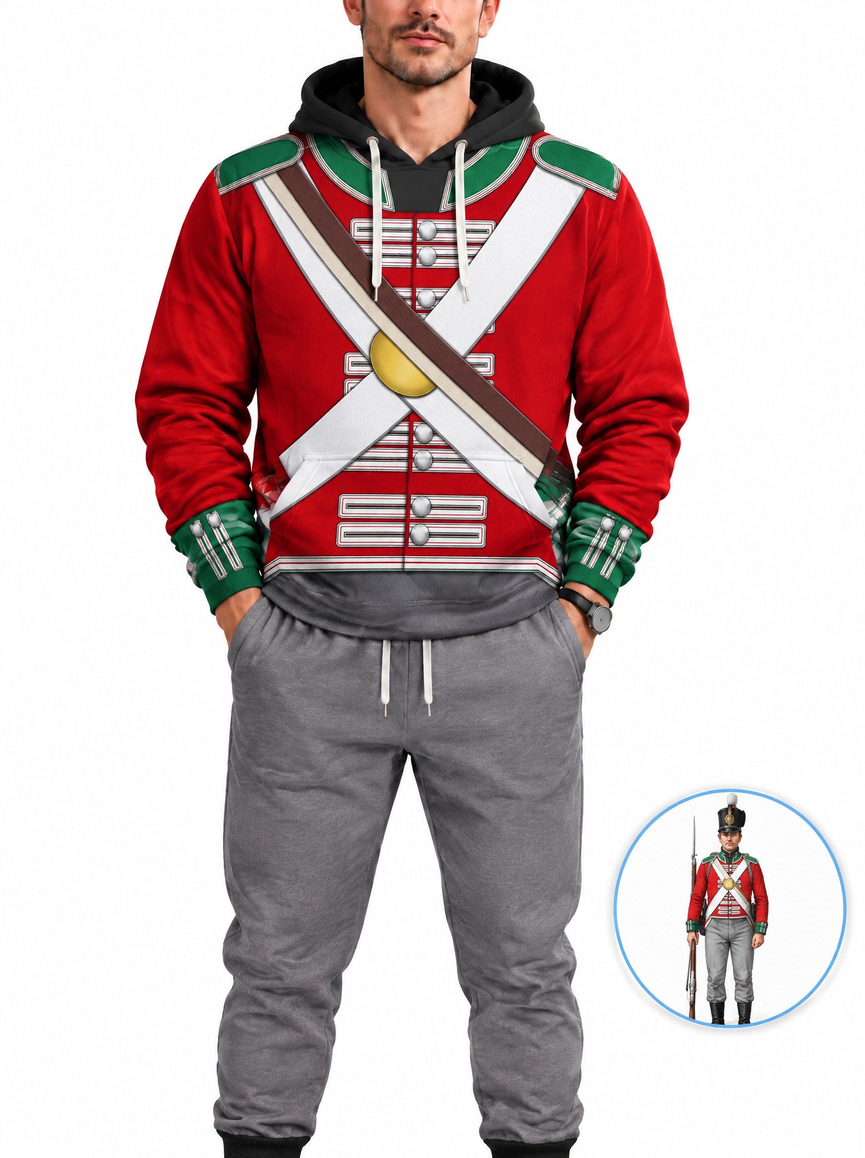 homecostumes hb 69th foot south lincolnshire private centre company 1812 1815 uniform all over print hoodie sweatshirt t shirt tracksuit cshbc028 costumes cosplay