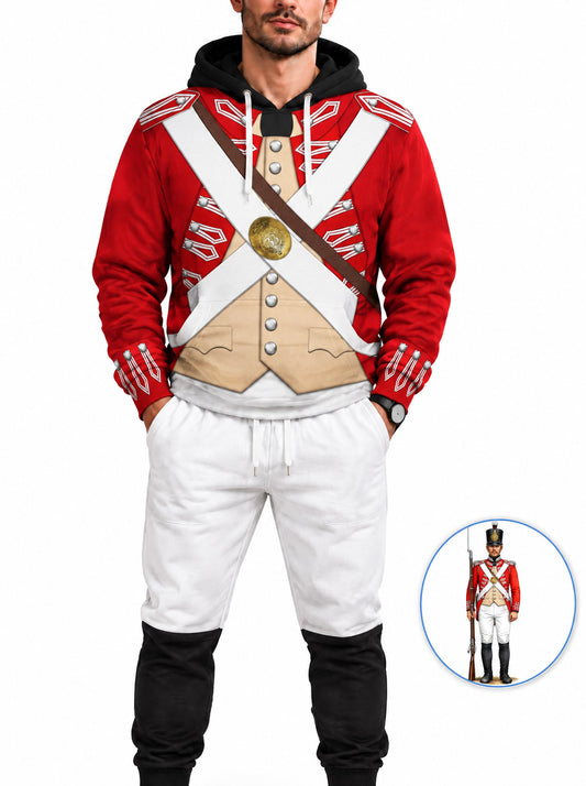 homecostumes hb british 33rd regiment of foot uniform all over print hoodie sweatshirt t shirt tracksuit cshbc018 costumes cosplay