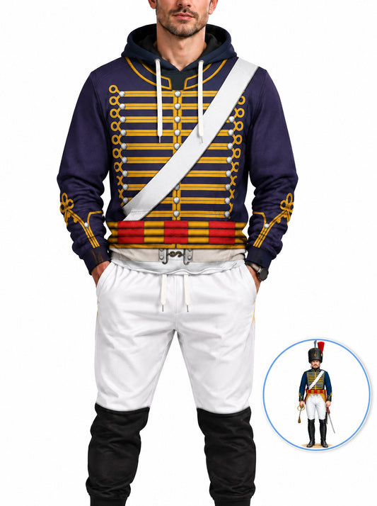 homecostumes hb english hussar full dress 1806 1815 uniform all over print hoodie sweatshirt t shirt tracksuit cshbc019 costumes cosplay