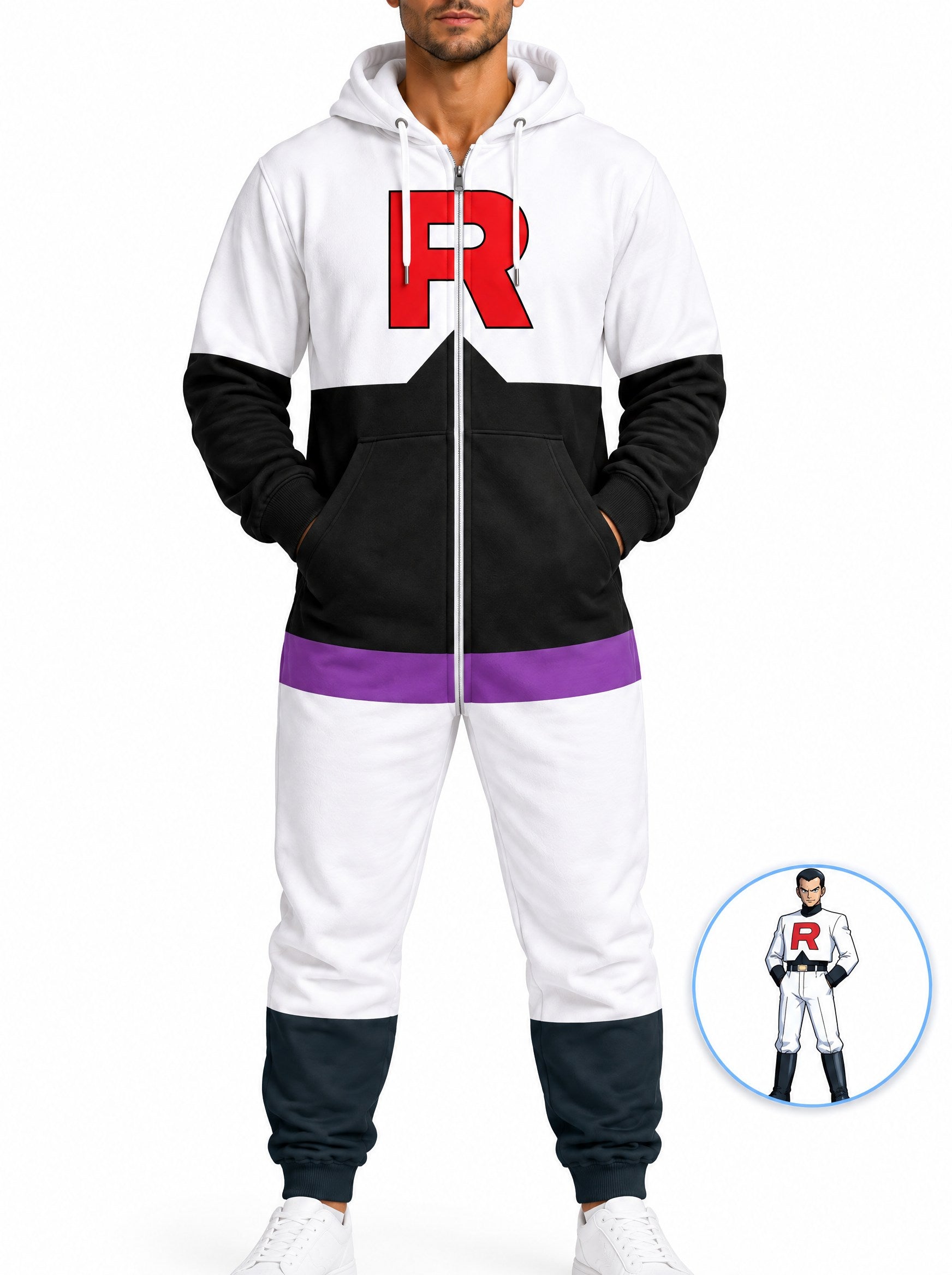 homecostumes mischievous villain syndicate red letter boss halloween one piece onesie costumes cosplay