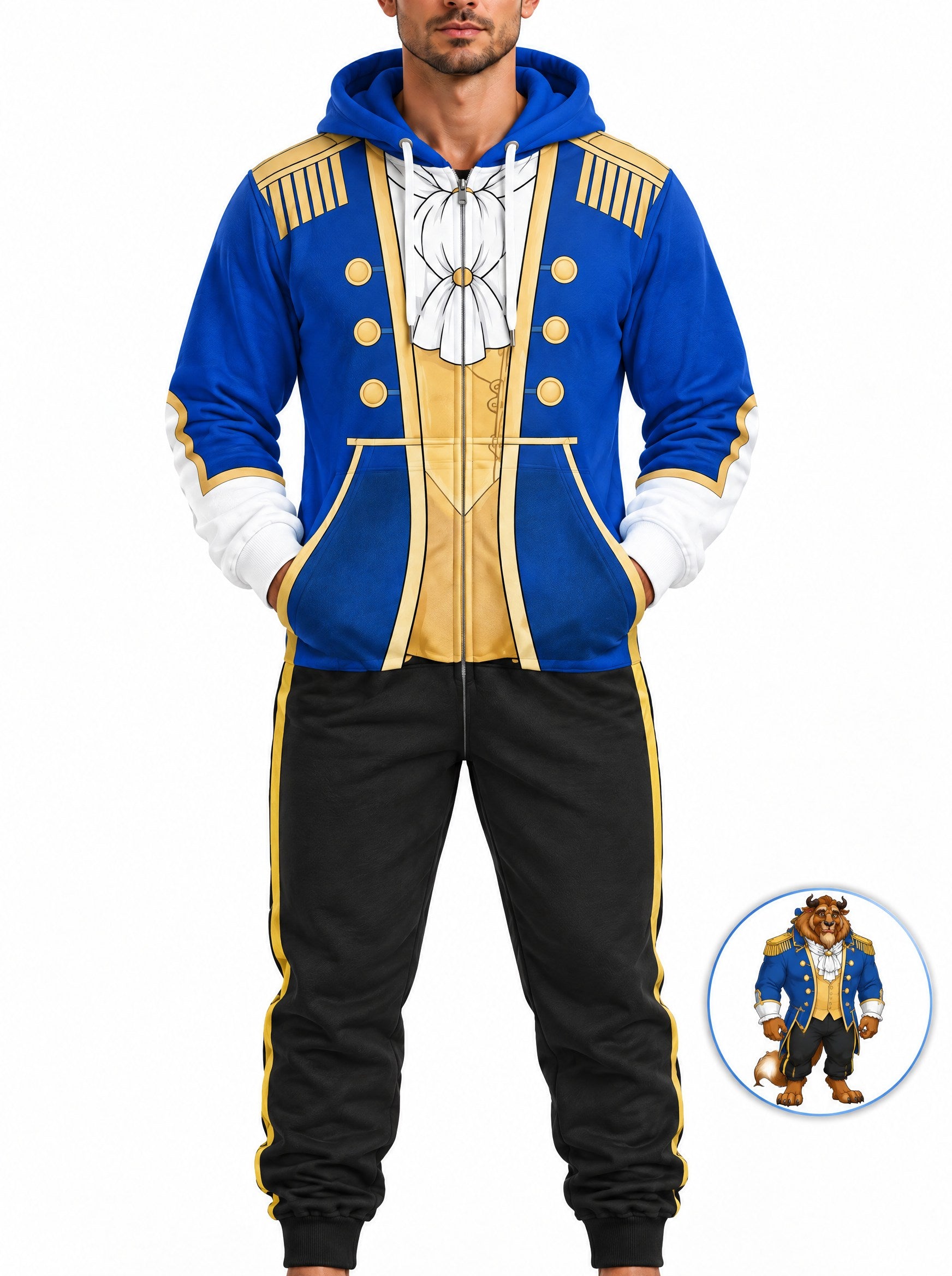 homecostumes royal cursed castle horned beast halloween one piece onesie costumes cosplay