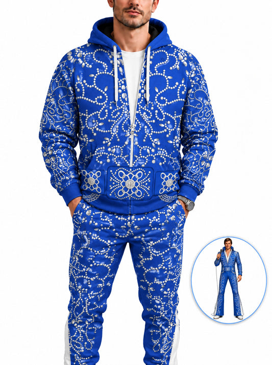 homecostumes the king singer blue swirl costume blue fandom hoodie sweatshirt sweatpants costumes cosplay