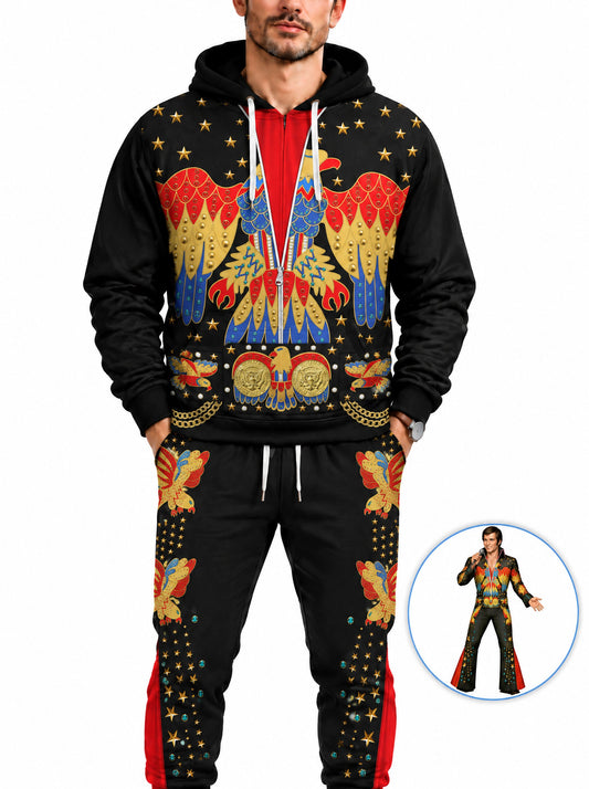 homecostumes the king singer eagle black costume fandom hoodie sweatshirt sweatpants hawaiian shirt tshirt costumes cosplay