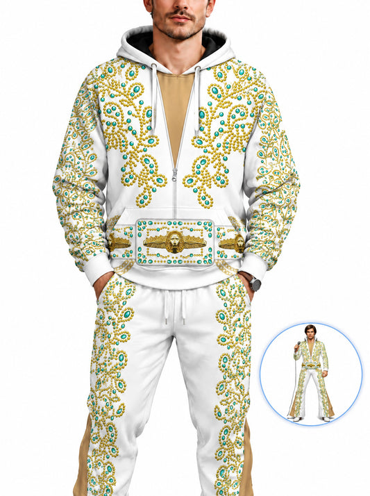 homecostumes the king singer spanish flower white with green stones costume fandom hoodie sweatshirt sweatpants costumes cosplay