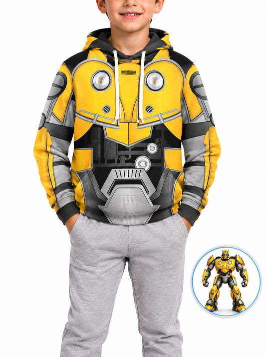 homecostumes yellow bot kid costume cosplay hoodie sweatshirt t shirt costumes cosplay